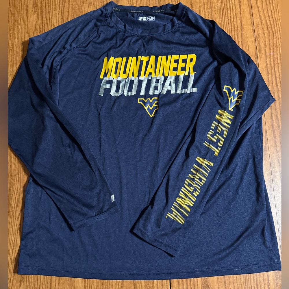 Mountaineer Football Navy Long Sleeve Shirt